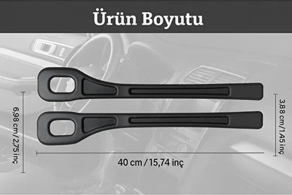 Araç Koltuk Boşluk Düzenleyici ve Doldurucu: Eşya Düşmeyi Önler ve Depolama Alanı Sağlar (2 Adet)